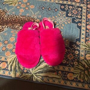 Uggs Fuzzy Pink Slippers